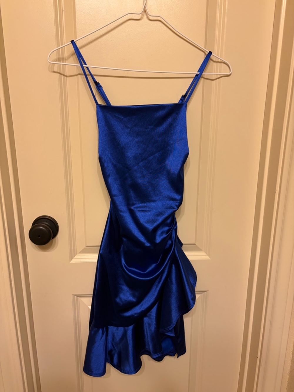 Honey and Rosie Royal Blue Satin Mini Dress